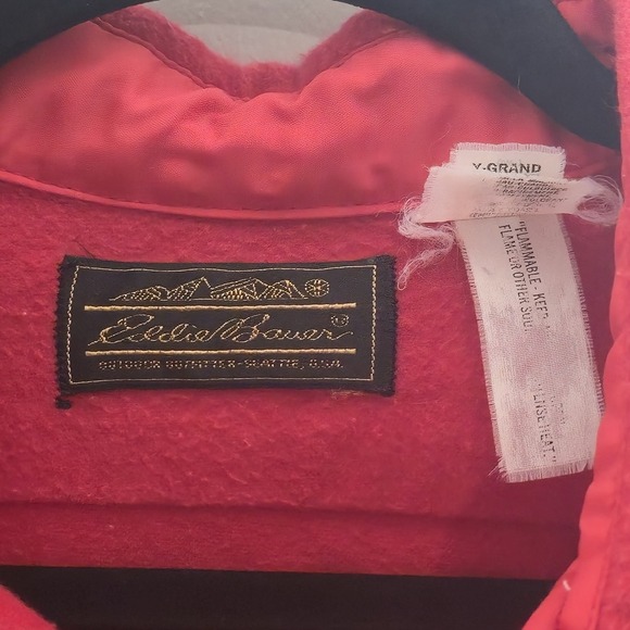 Vtg Eddie Bauer Made In USA Chamois Flannel Shirt Mens XL Red Long Sleeve - Picture 3 of 5